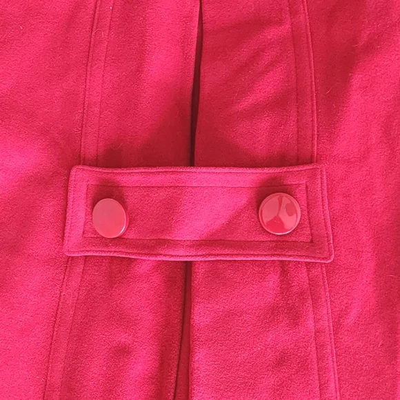 Bebe | Woman's Red Wool Peacoat | SZ Small - Picture 4 of 4